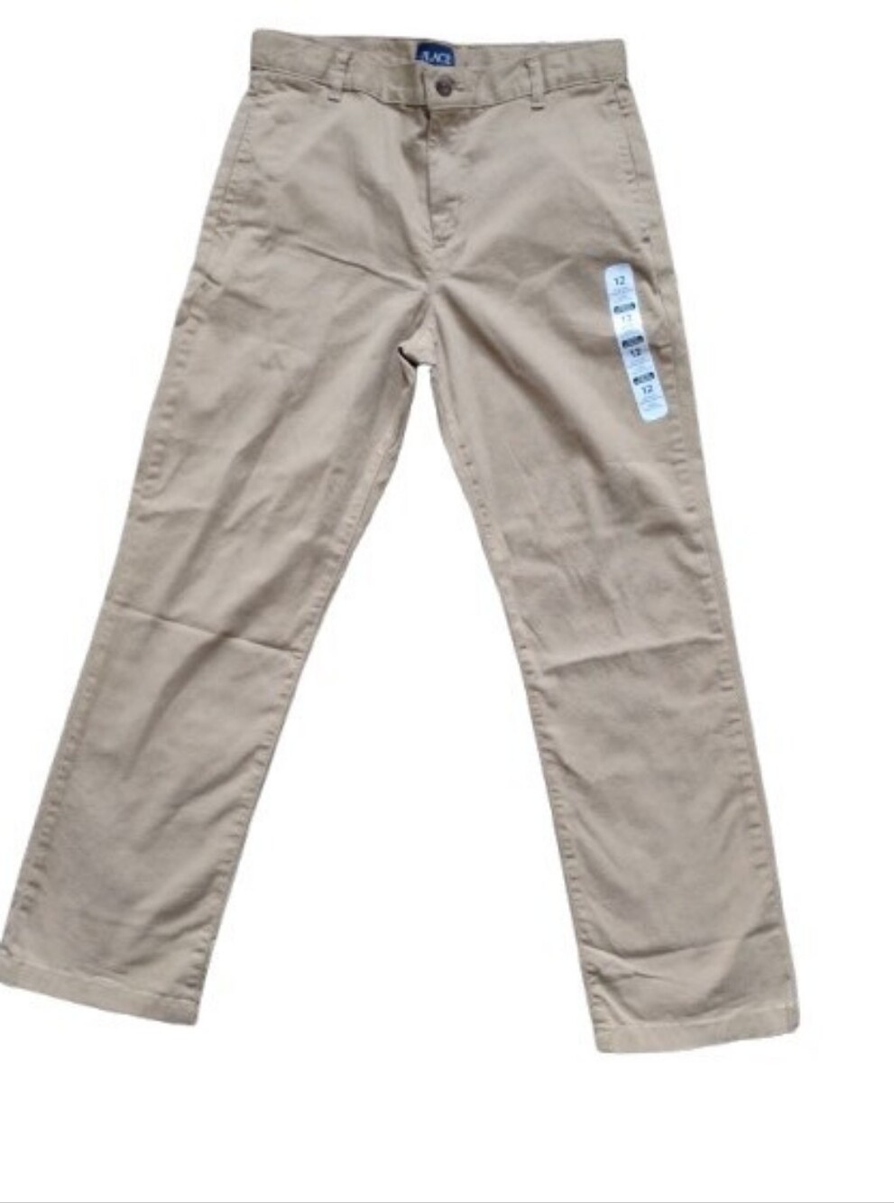 NWT The Children’s Place Boys Khaki Chino Uniform Pants Size 12 Straight Husky